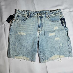 Buffalo David Bitton Men's Distressed Light Blue Jean Shorts